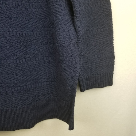 Athleta Blue Sunset Lace Up Slouchy Fit Sweater Cotton Blend Size Medium - Picture 13 of 15